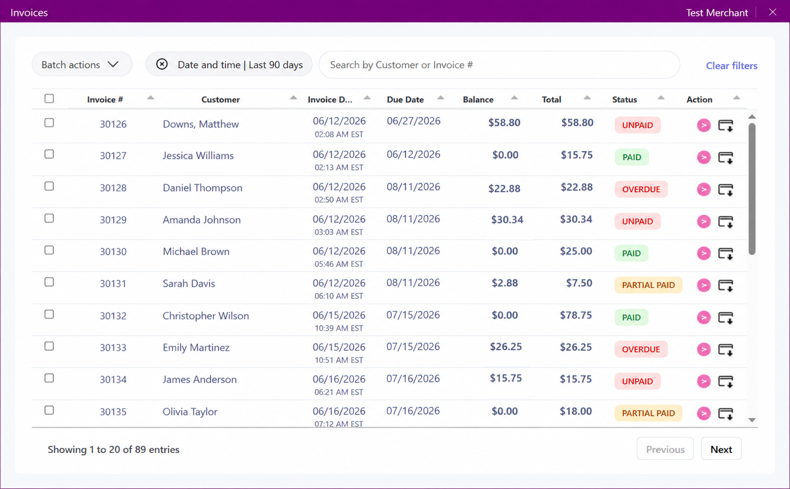 PayLync payment dashboard